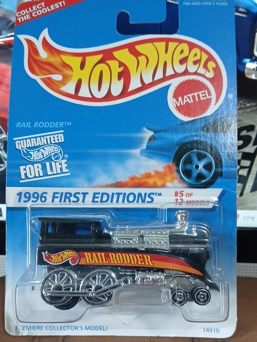 Hot Wheels Rail Rodder 1996 First Editions Train - Black and Chrome
